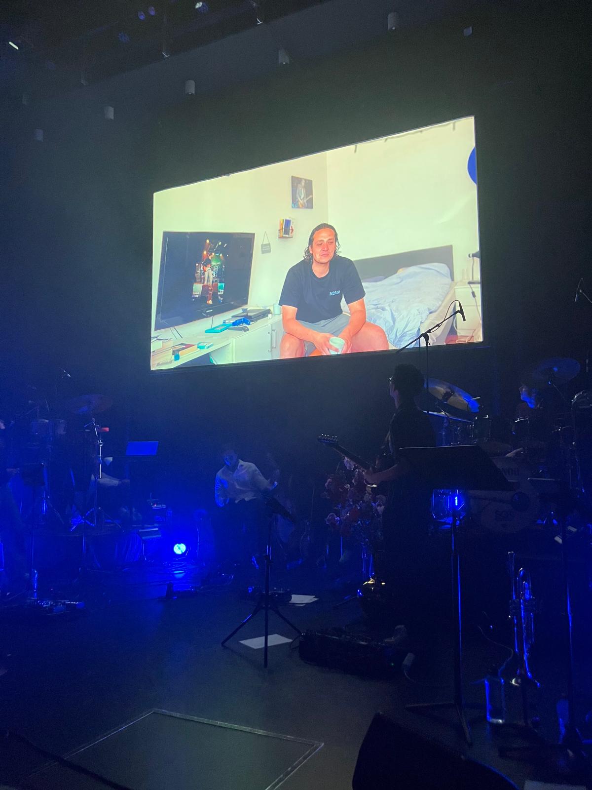Ian Storm performing on stage
